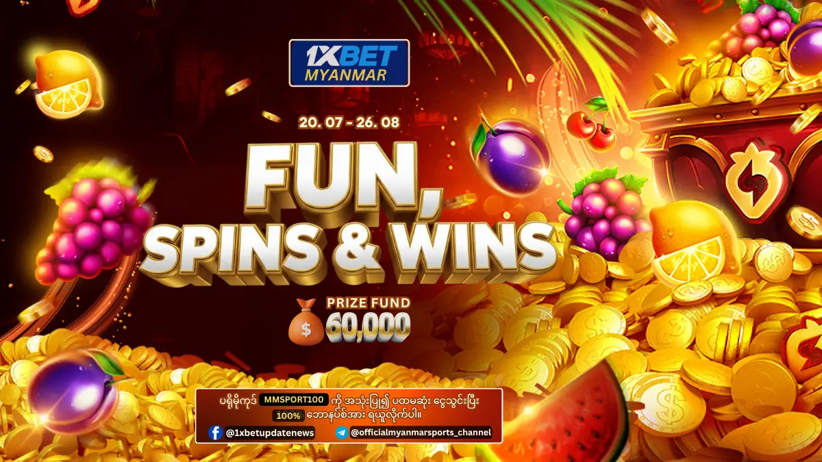Spins and Wins 1xBet Myanmar Promotion