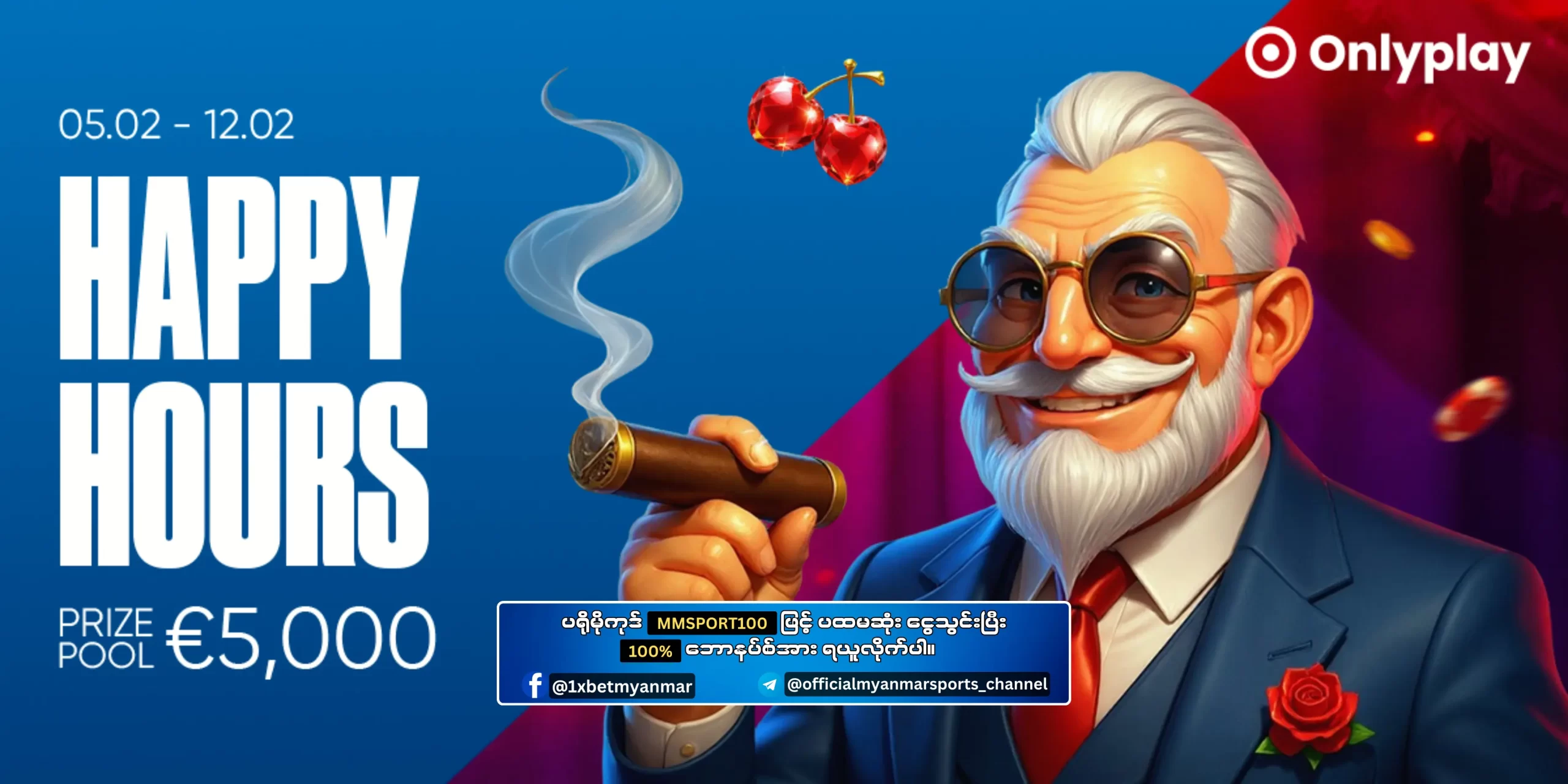 Happy Hours 1xBet Myanmar Promotion